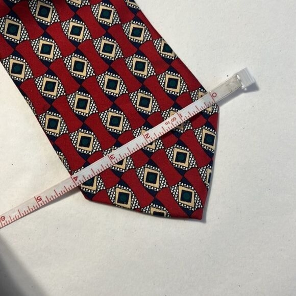 ROBERT TALBOTT RED SILK TIE - Picture 3 of 9